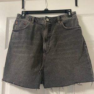 Zara black denim skirt